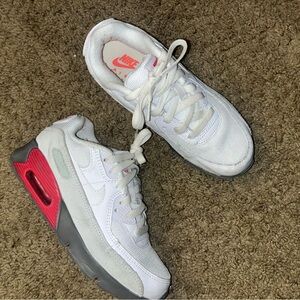 Nike Kids White and Red Sneakers